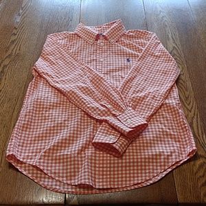 Ralph Lauren Orange Gingham Shirt 10/12